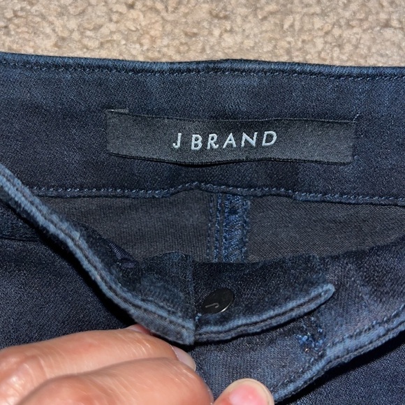 J Brand Natasha‎ Sky High Skinny Button Fly Jean Bluebird Deep Indigo 23 - Picture 8 of 11